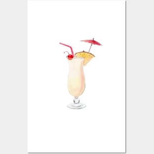 Pina colada cocktail Posters and Art
